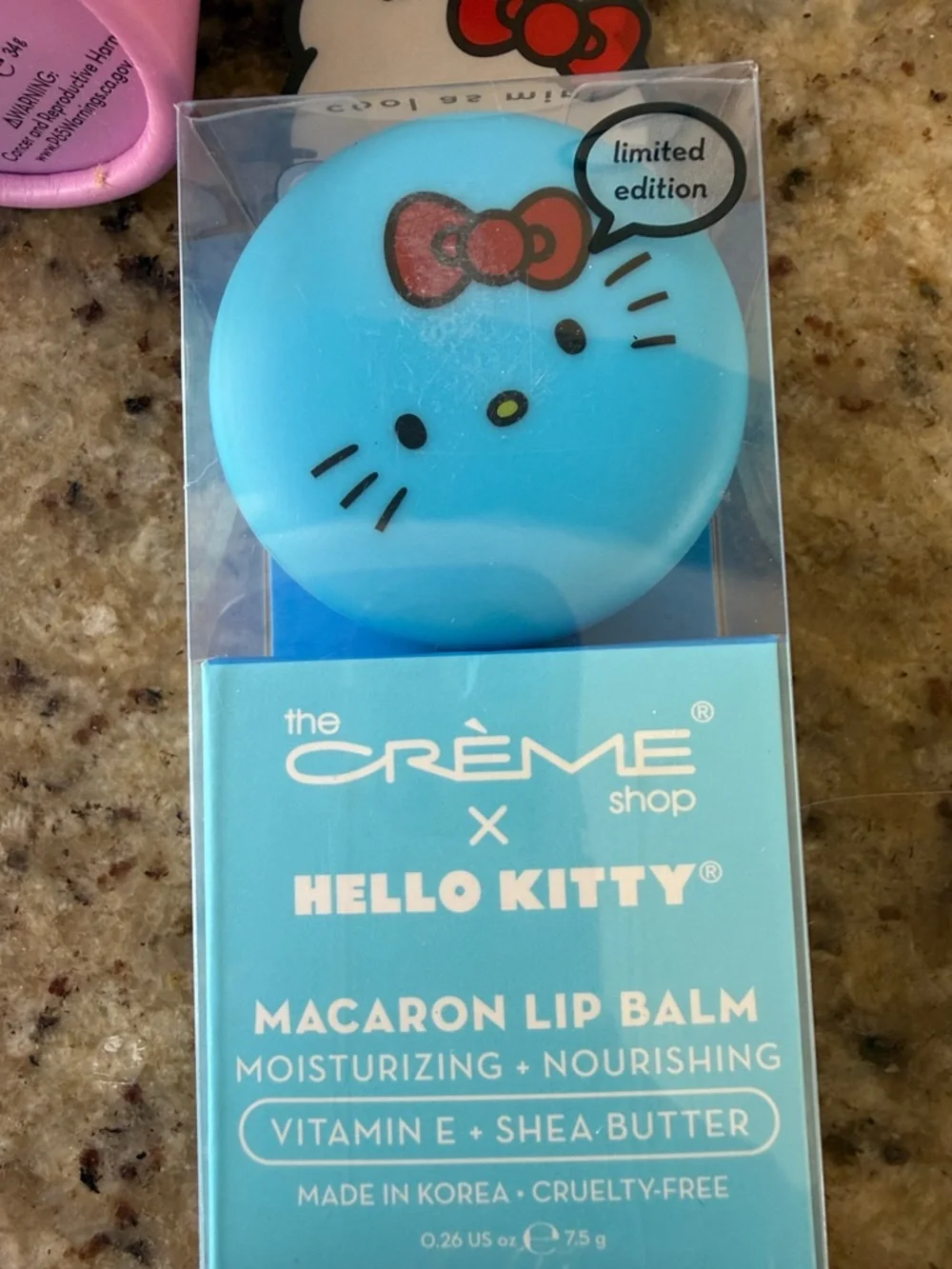 Hello Kitty Macaron Lip Balm and Blending Sponge Set - Pink, Lime Green, Blue - Picture 4 of 6